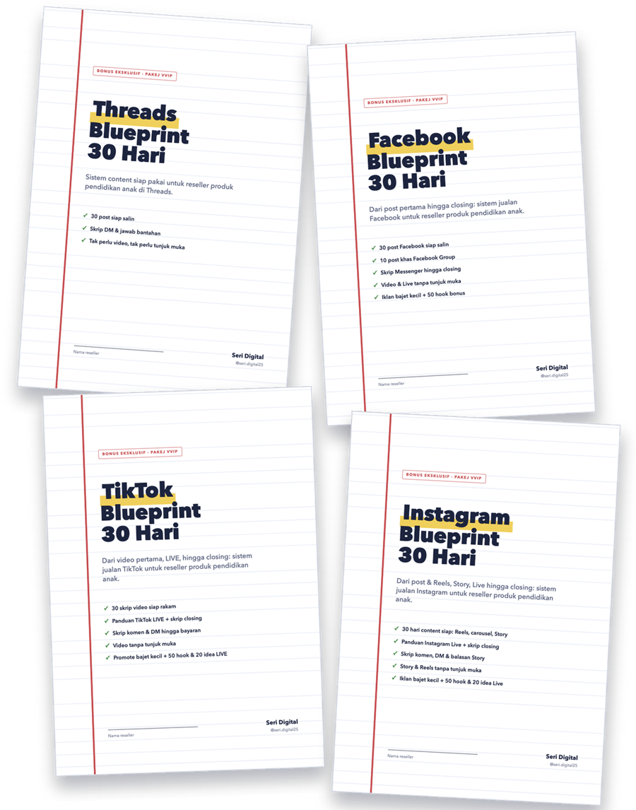 Kulit Threads, Facebook, TikTok dan Instagram Blueprint 30 Hari