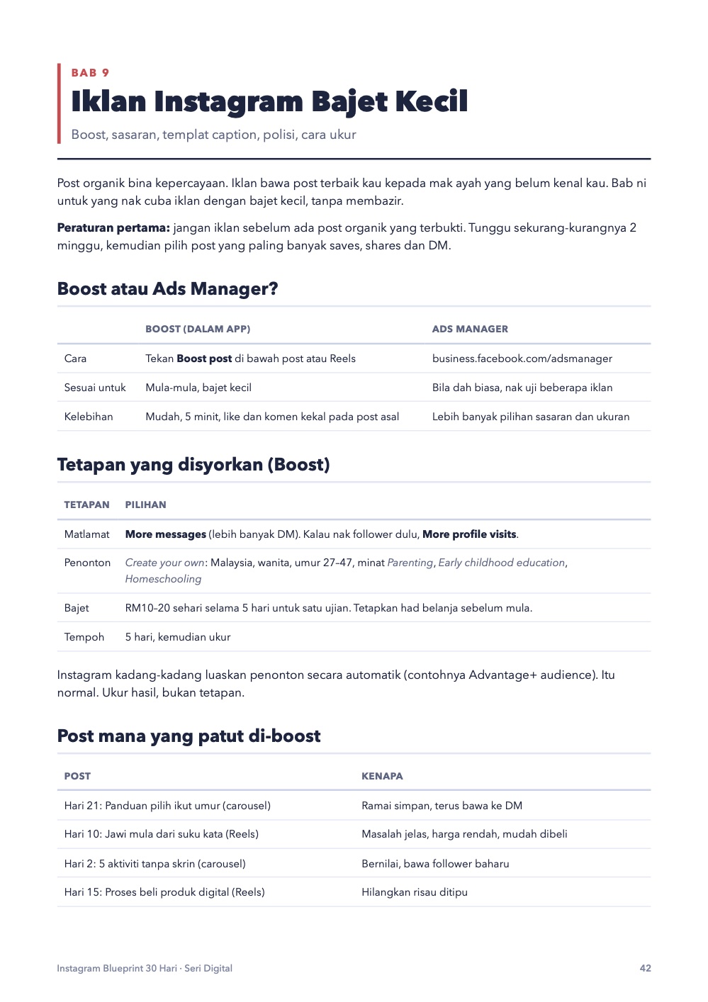 Bab 9: iklan Instagram