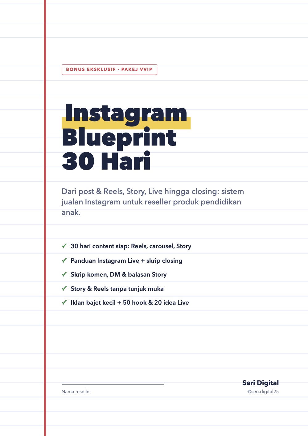 Kulit Instagram Blueprint 30 Hari