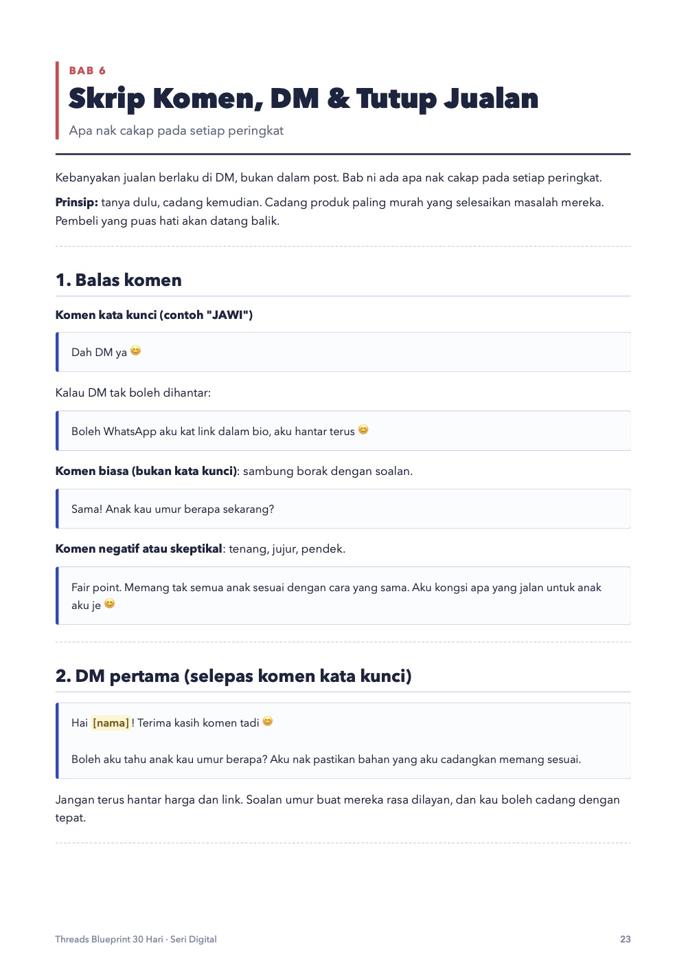 Bab 6: skrip DM