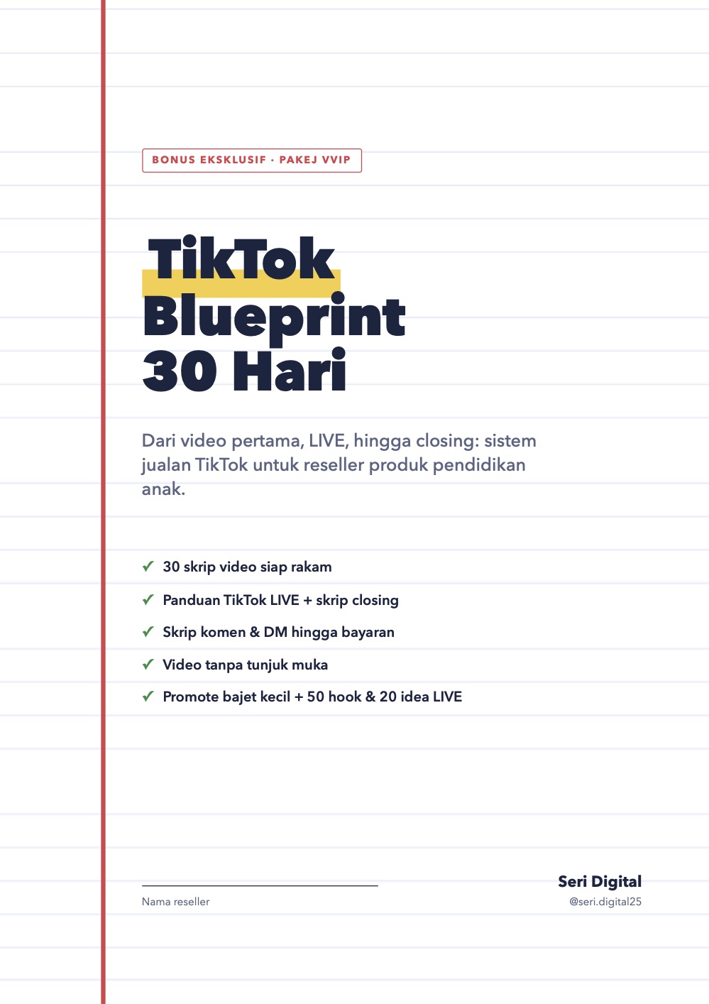Kulit TikTok Blueprint 30 Hari